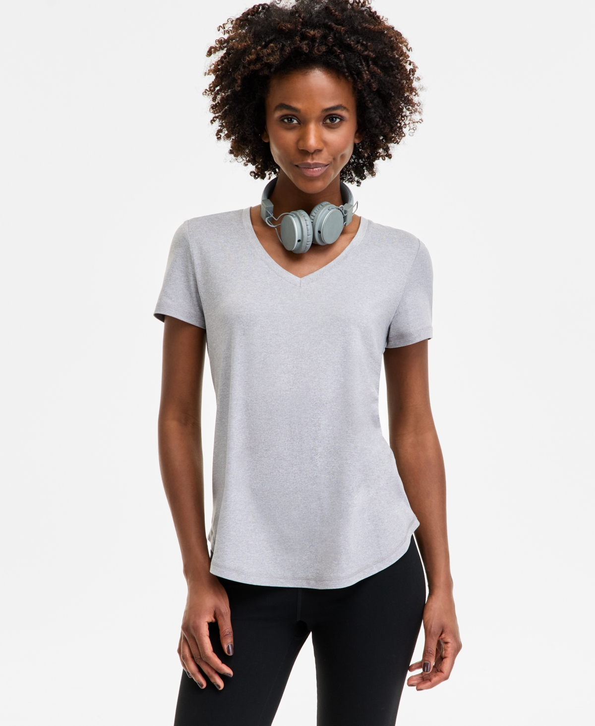 Id Ideology Women's V-Neck Performance T-Shirt, Created for Macy's