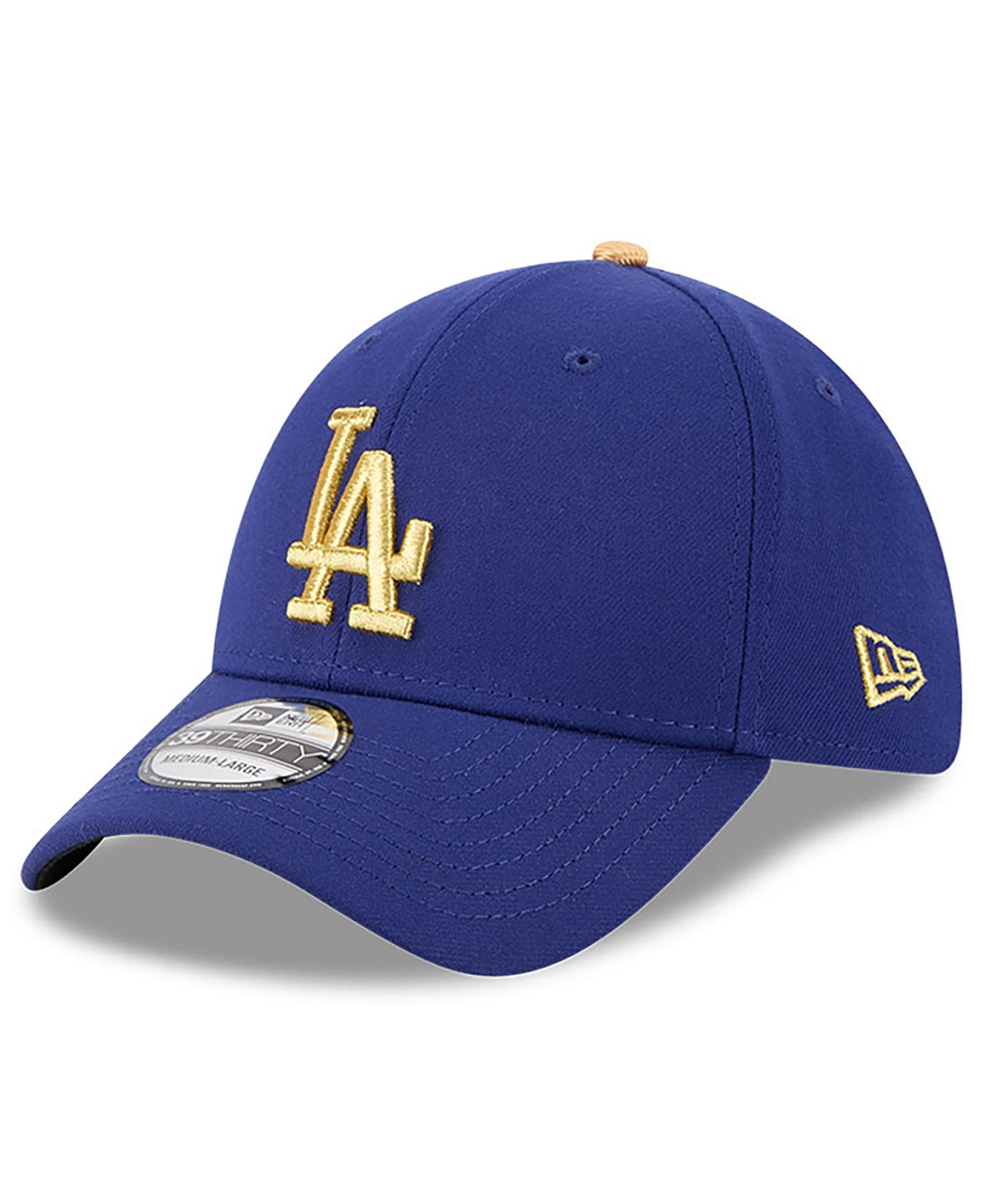 Shop New Era Men's Royal Los Angeles Dodgers 2025 Gold Collection 39thirty Flex Hat