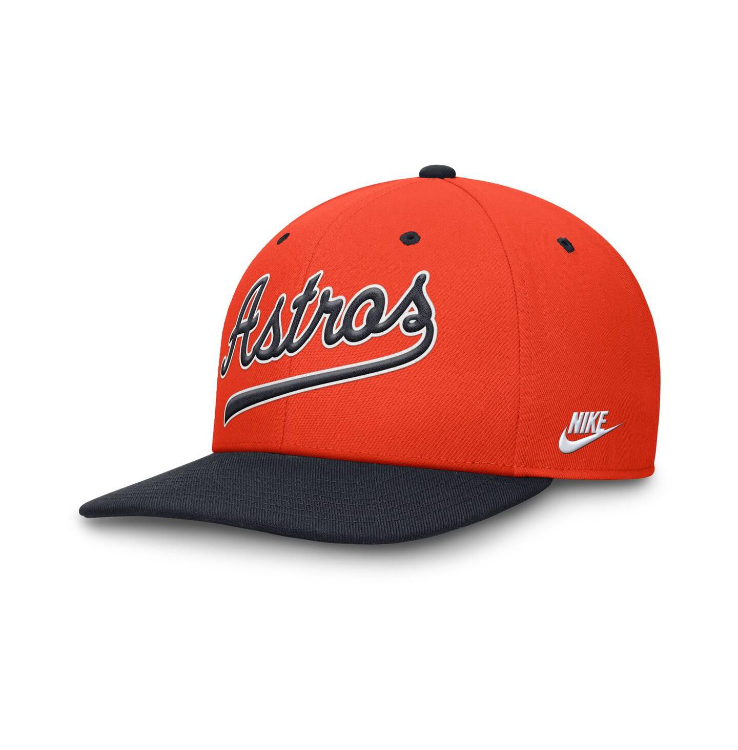 Мужская кепка Nike Orange/Navy Houston Astros Cooperstown Collection Pro Performance Snapback Hat — фото 3