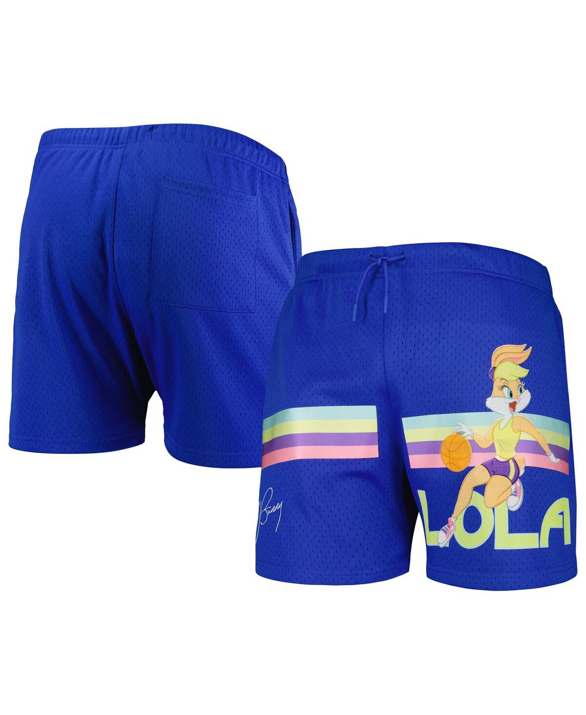 Men's Royal Looney Tunes Lola Bunny Striped Mesh Shorts - Royal
