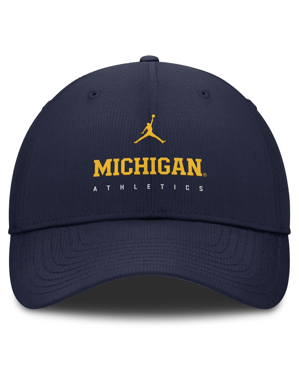 JORDAN MEN'S NAVY MICHIGAN WOLVERINES CLUB PERFORMANCE ADJUSTABLE HAT 