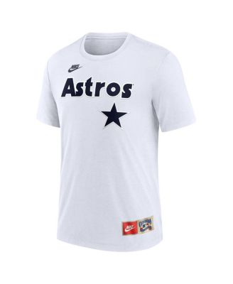Men's Nolan Ryan White Houston Astros Cooperstown Collection Name Number Tri-Blend T-Shirt