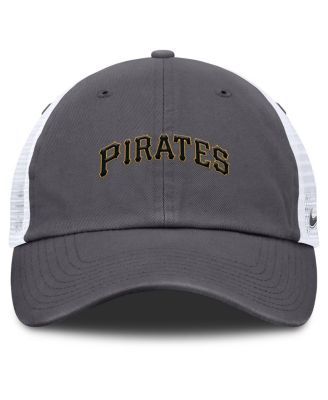 Men's Gray Pittsburgh Pirates Wordmark Club Adjustable Trucker Hat