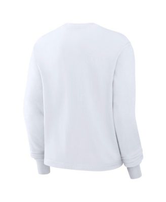 Women's White Las Vegas Raiders Long Sleeve Boxy T-Shirt