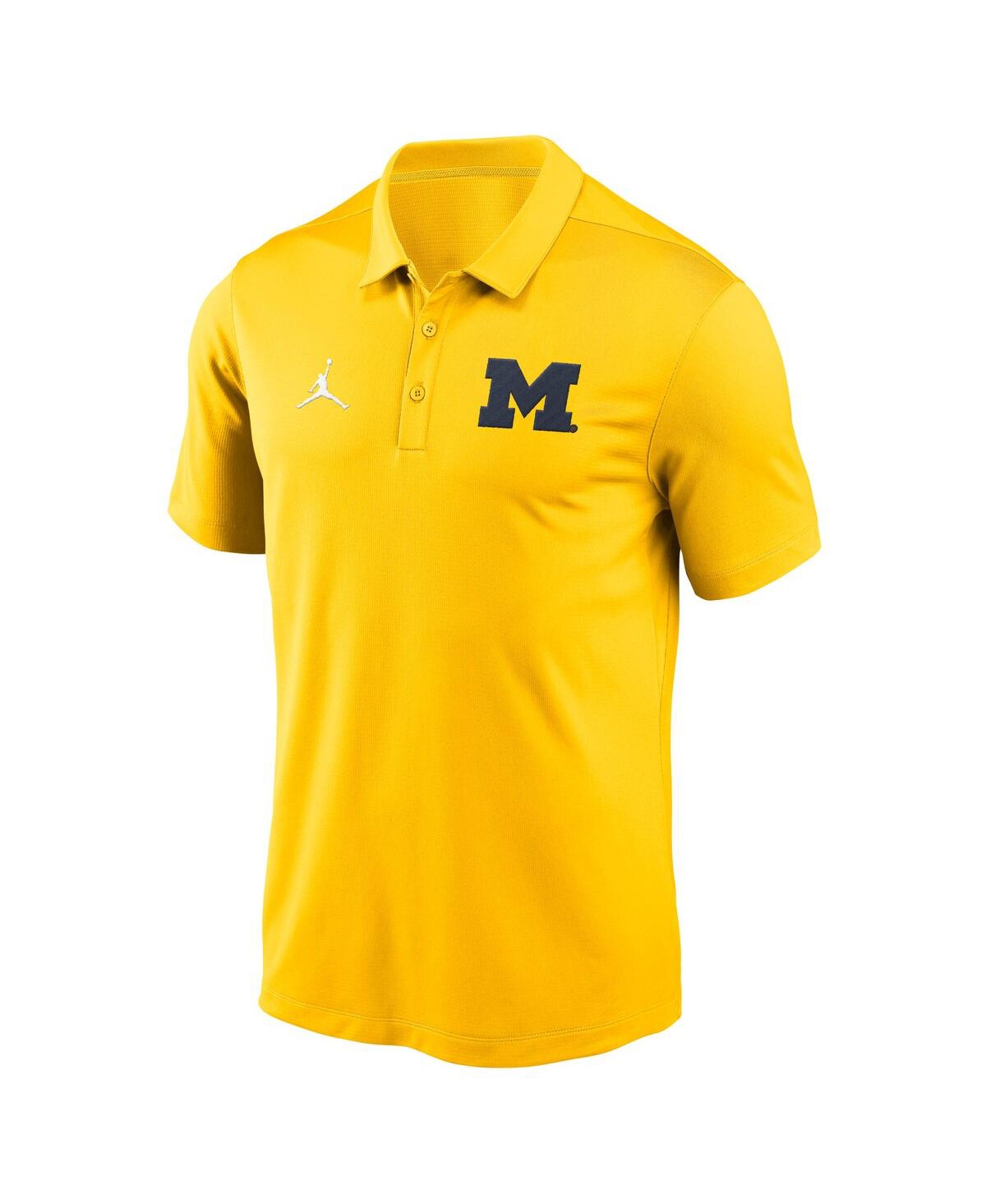 JORDAN MEN'S NIKE MAIZE MICHIGAN WOLVERINES FRANCHISE POLO SHIRT 