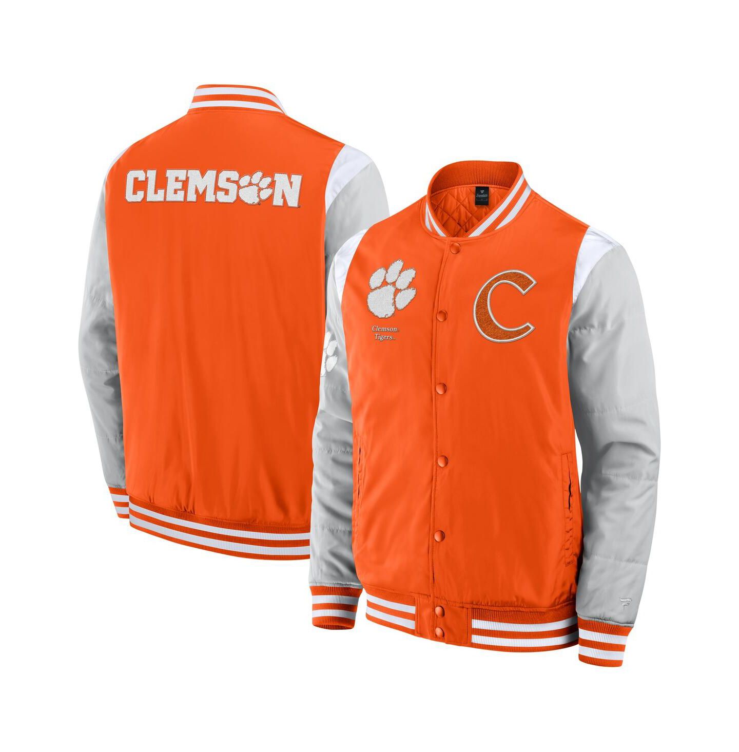 Мужская куртка Fanatics Orange Clemson Tigers Elements Elite Full-Snap — фото 1