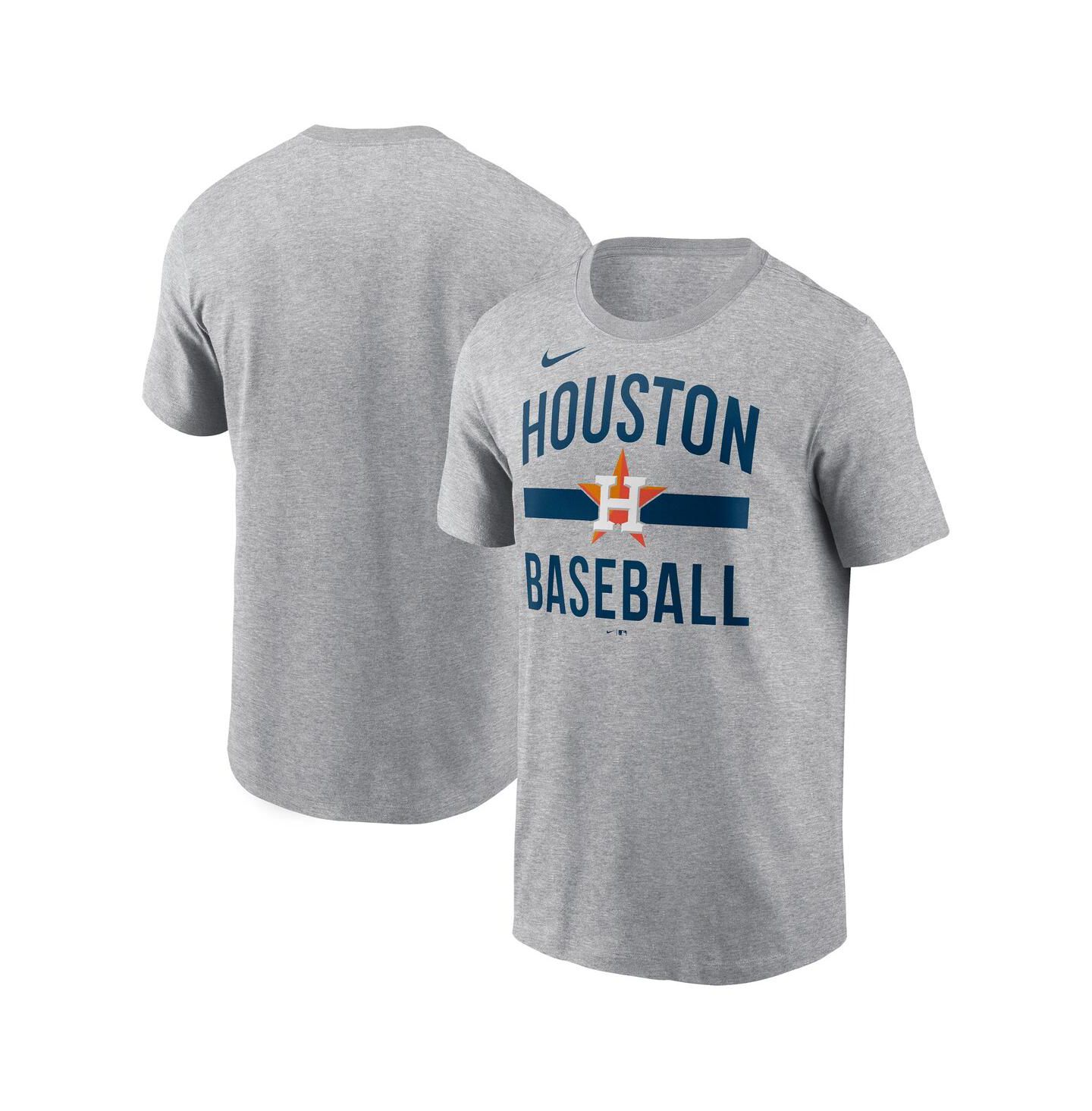 Мужская футболка Nike Heather Gray Houston Astros Arched — фото 1