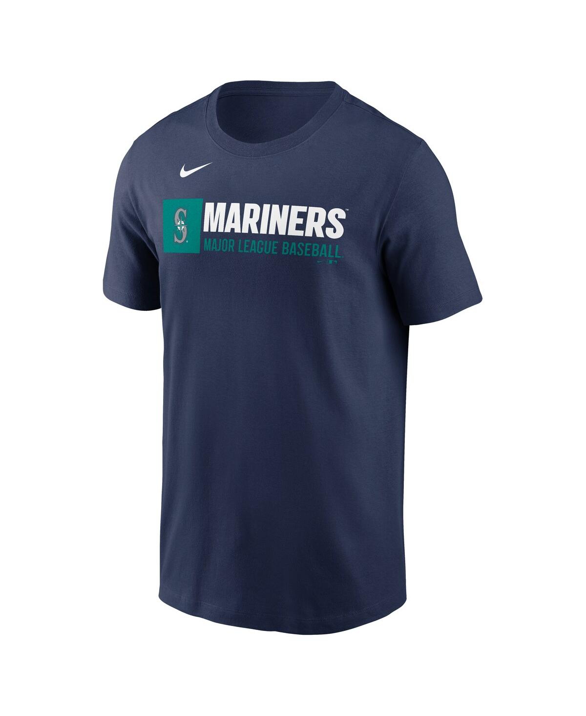 Nike Men's Navy Seattle Mariners Team Block T-shirt In Navy