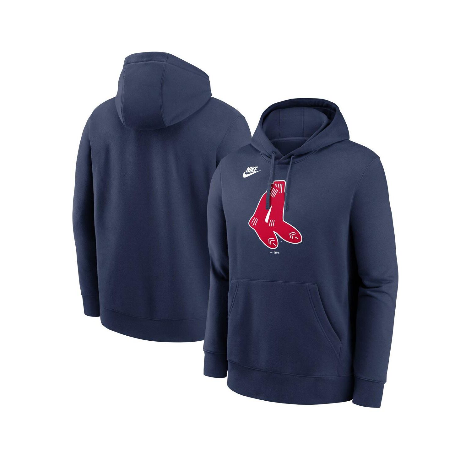 Men's Navy Boston Red Sox Cooperstown Collection Logo Club Pullover Hoodie