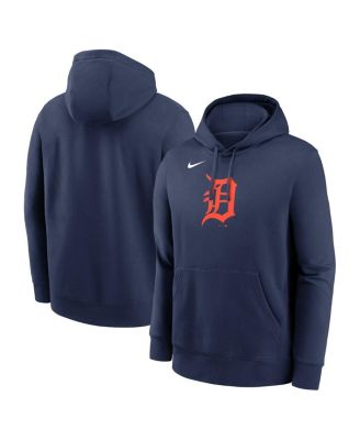 Nike - Men's Navy Detroit Tigers Logo Club Fleece Pullover Hoodie