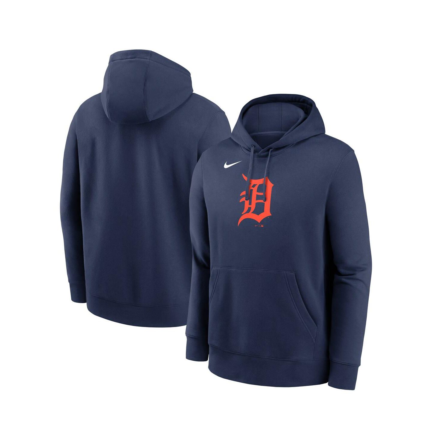 Мужская флисовая худи Nike Detroit Tigers Logo Club, Navy — фото 1