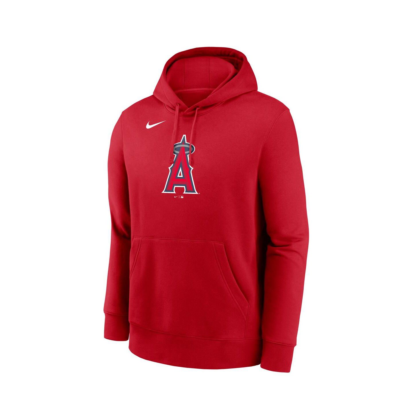 Мужское худи Nike Red Los Angeles Angels Logo Club Fleece Pullover — фото 2
