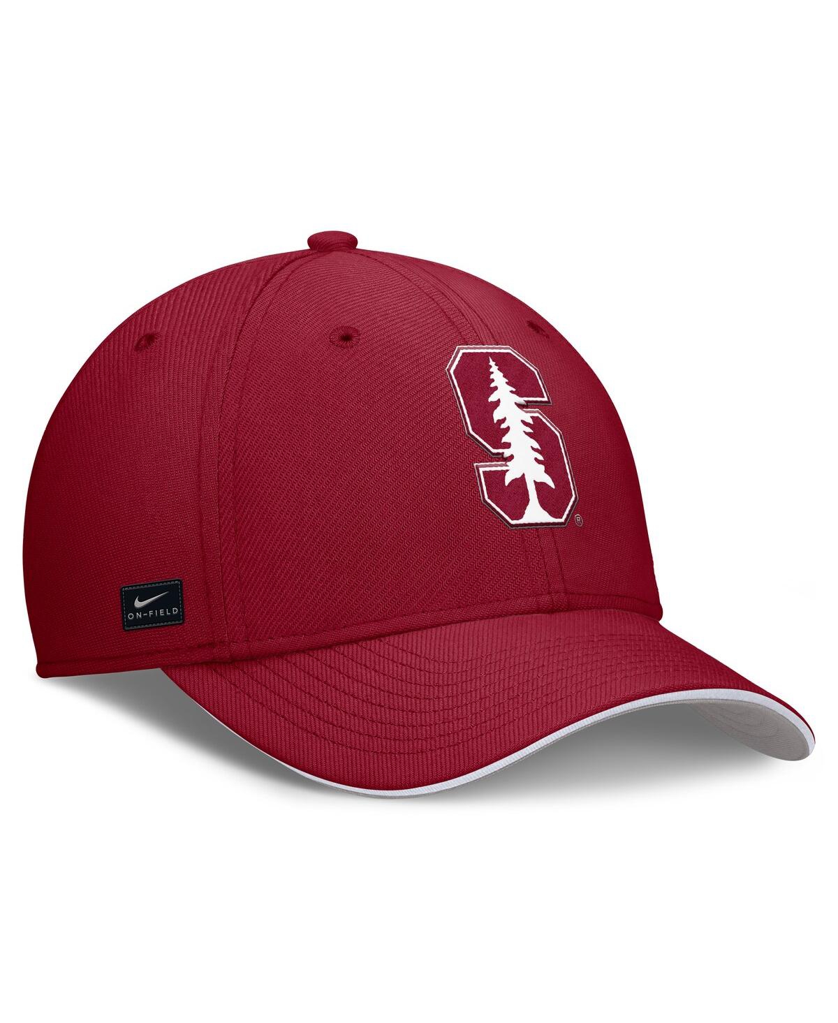Nike Men's Cardinal Stanford 2025 Dugout Coaches Rise Swoosh Performance Flex Hat