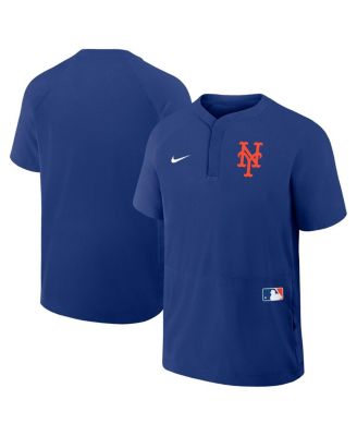 Nike - Men's Royal New York Mets Authentic Collection Raglan Short Sleeve Windshirt