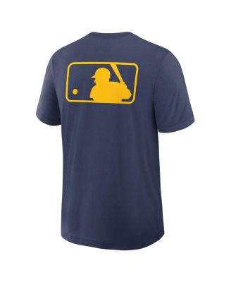 Men's Navy Milwaukee Brewers Authentic Collection Early Work Tri-Blend Performance T-Shirt