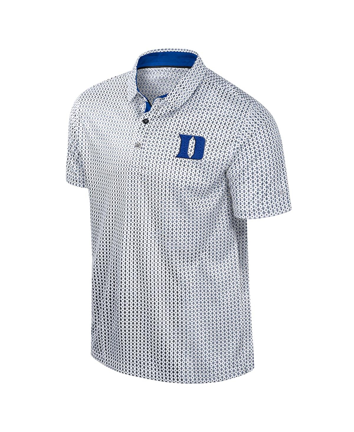 COLOSSEUM MEN'S BLACK DUKE BLUE DEVILS BIG TALL MARTY RIVAL POLO SHIRT 