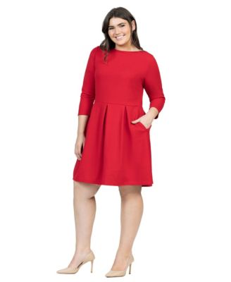 Plus Size Perfect Fit and Flare Pocket Dress