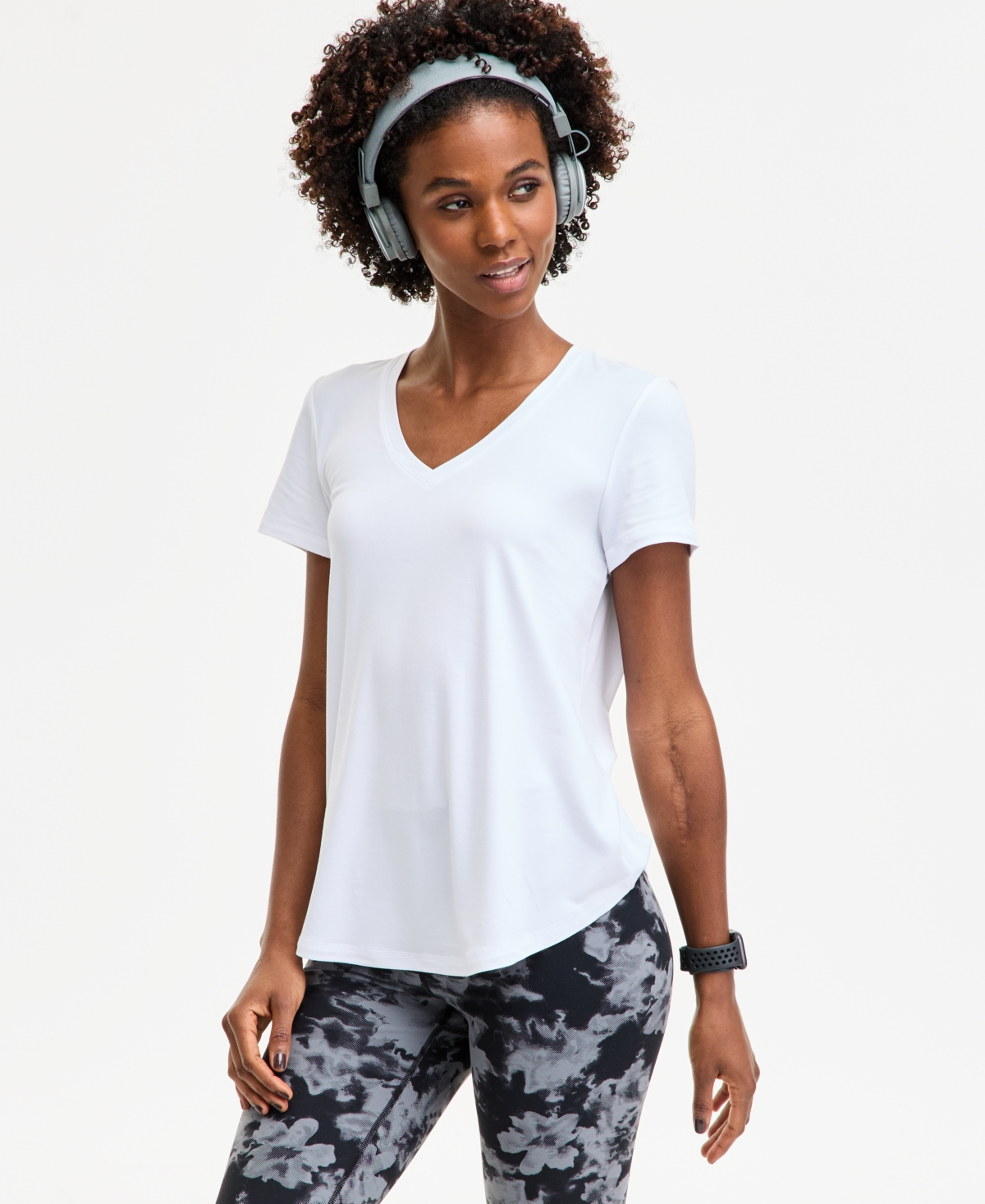 Id Ideology Women's V-Neck Performance T-Shirt, Created for Macy's