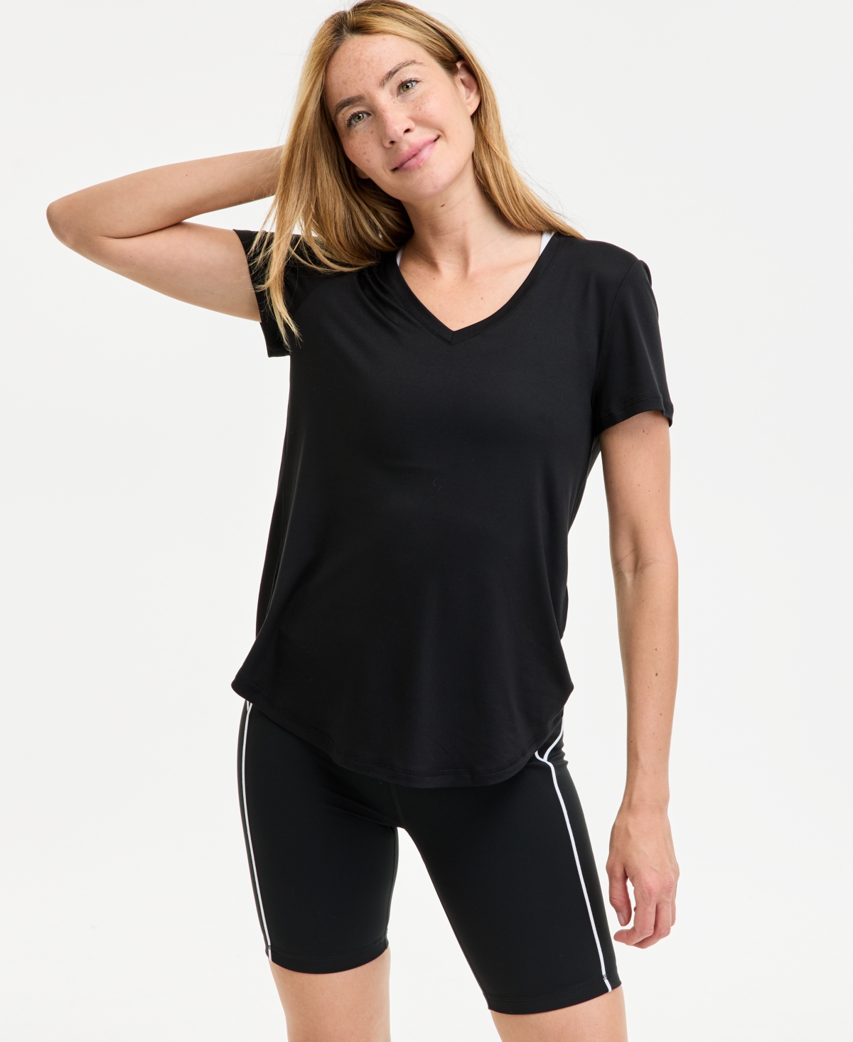 Id Ideology Women's V-Neck Performance T-Shirt, Created for Macy's