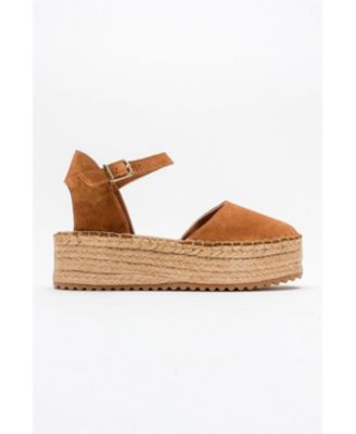 Viba Leather Esprarille Platform Wedge Sandals