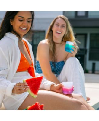 Stemless Wine Glasses 12oz: 6 pk - (3) Hippie Hops & (3) Arctic Sky