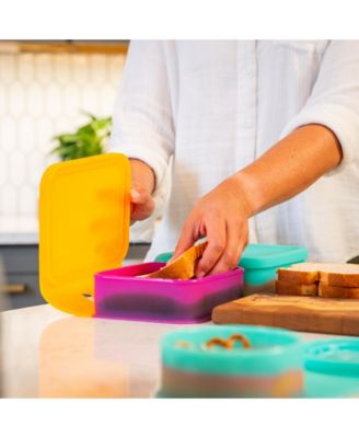 Go Go Silicone Bowl and Sandwich Container Set of 4 (10oz, 20oz, 30oz)