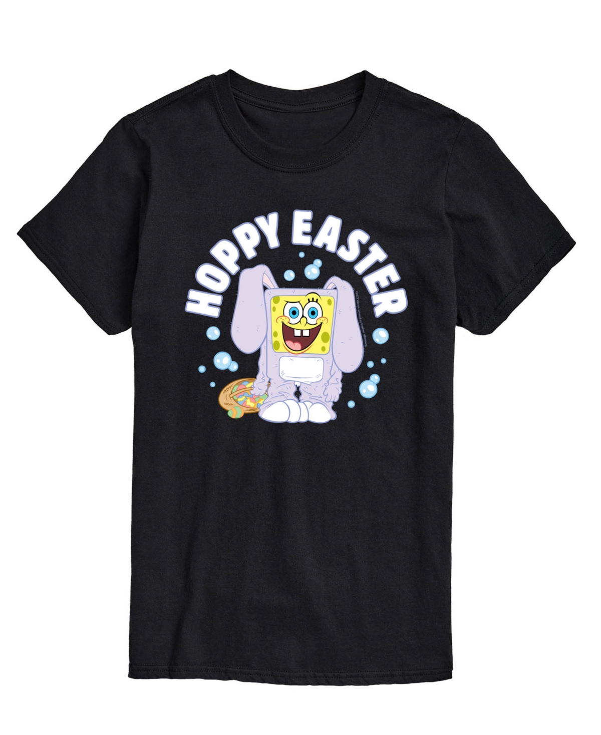 Men's SpongeBob SquarePants Hoppy Easter Short Sleeve T-Shirt - Black