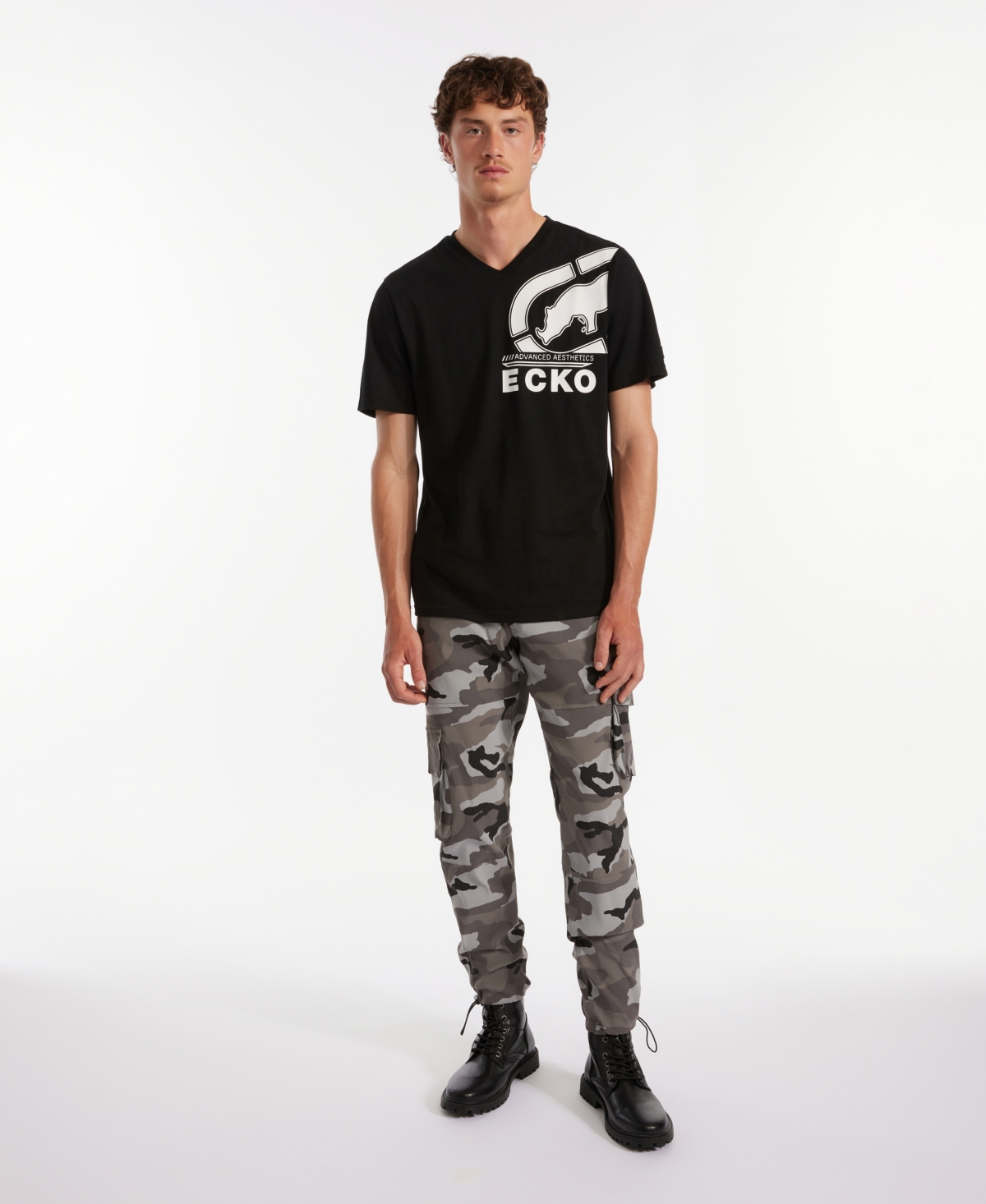 Ecko Unltd Toggle Pouch Cargo Jogger In Street Camo