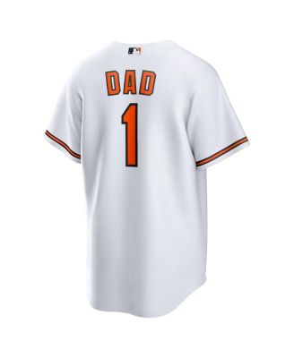 Men's White Baltimore Orioles 1 Dad Home Replica Jersey