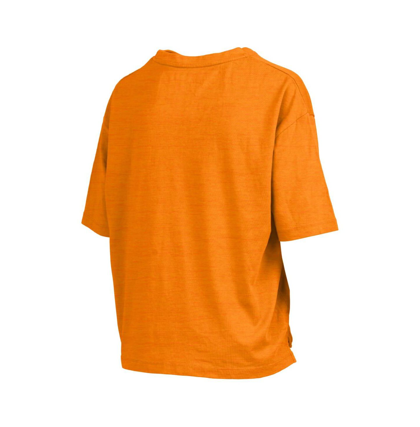 Женская футболка Pressbox Tennessee Orange Tennessee Volunteers Nelson Arch Over Logo Waist Length Oversized Slub — фото 2