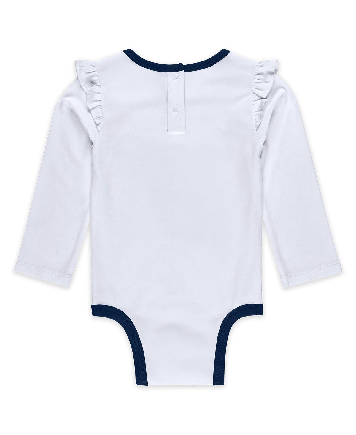 Wear By Erin Andrews Girls Baby Boys And Girls 3-piece Boston Red Sox Tutu Set In White,navy