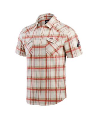 Men's Red Arizona Diamondbacks Plaid Full-Snap Shirt