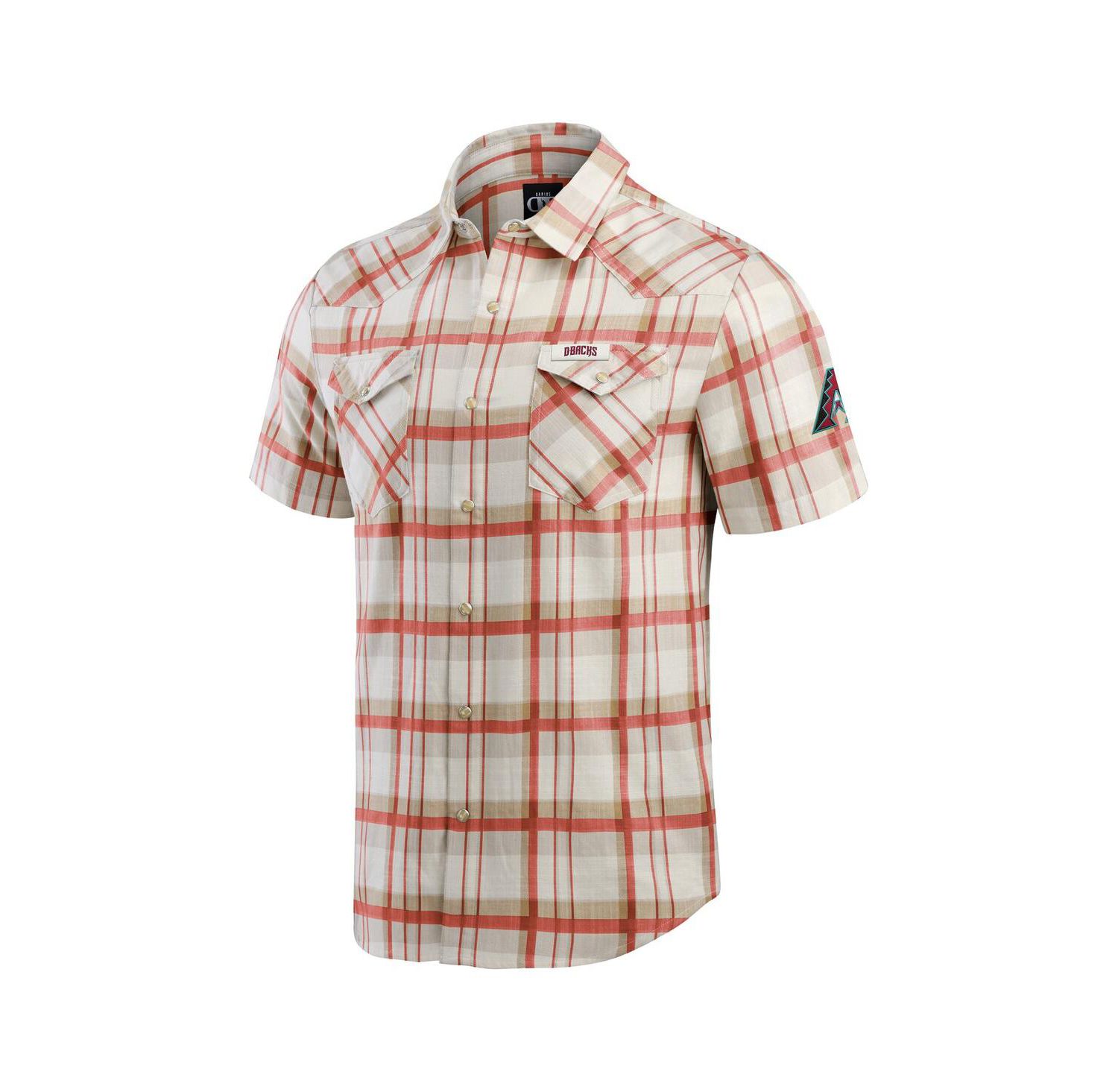 Men's Red Arizona Diamondbacks Plaid Full-Snap Shirt