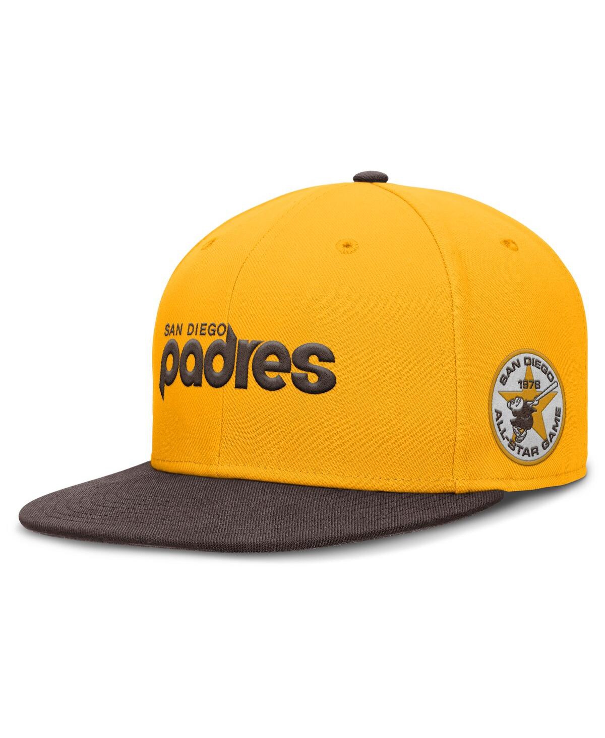 Nike Men's Gold San Diego Padres True Performance Fitted Hat In Gold