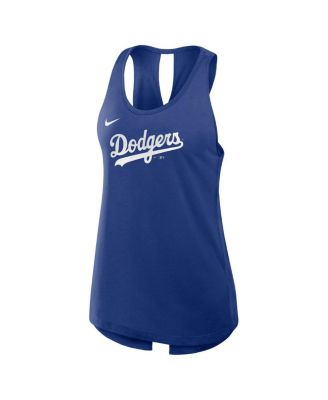Women's Royal Los Angeles Dodgers Crisscross Performance Tank Top