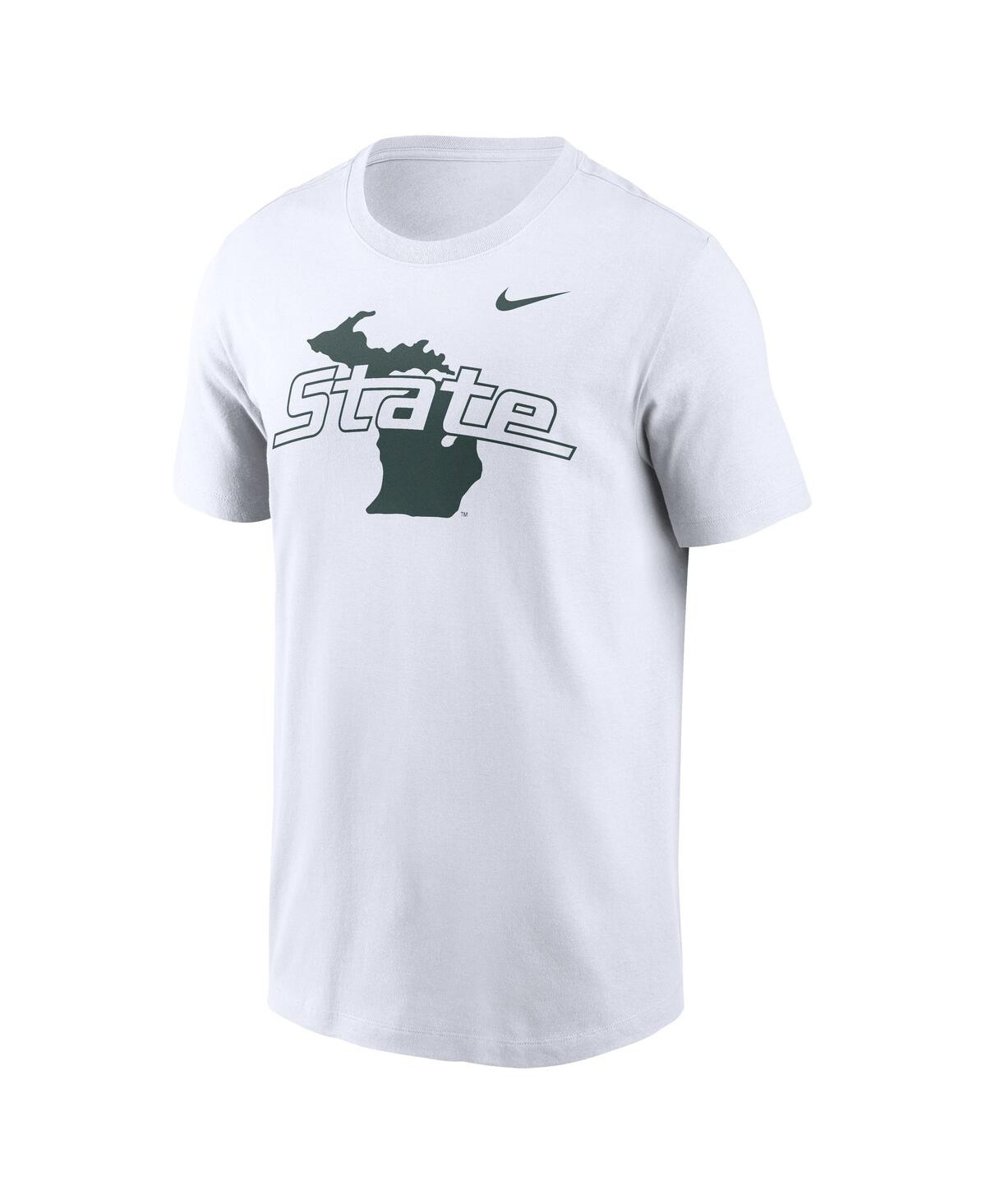 Nike Men's White Michigan State Spartans Campus Local T-shirt In White
