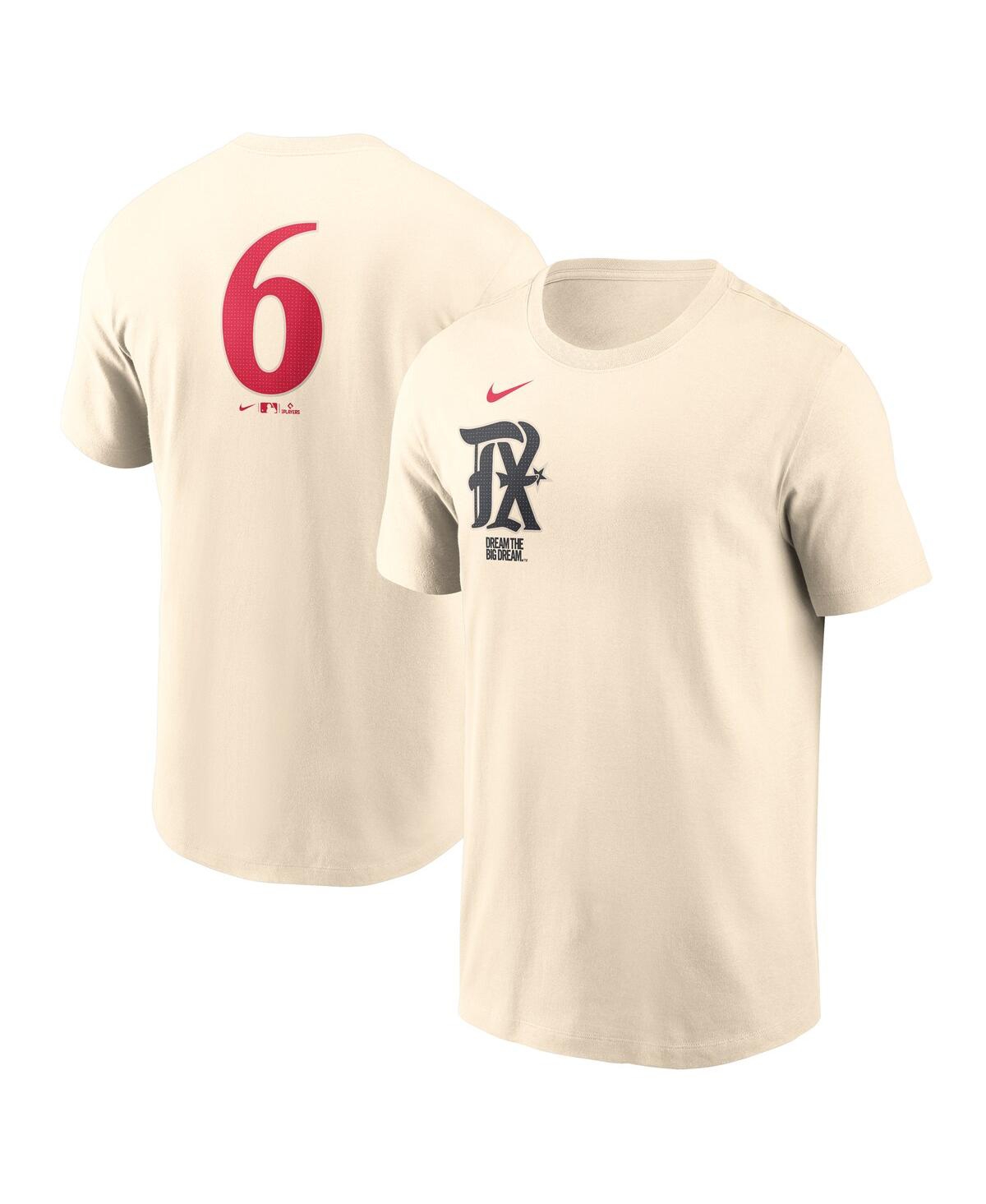 Nike Men's Josh Jung Natural Texas Rangers 2025 City Connect Fuse Name Number T-shirt In Natural