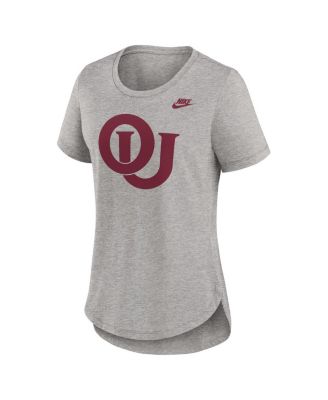 Women's Heather Gray Oklahoma Sooners Legacy Tri-Blend T-Shirt