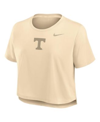 Women's Tan Tennessee Volunteers Performance Cropped T-Shirt