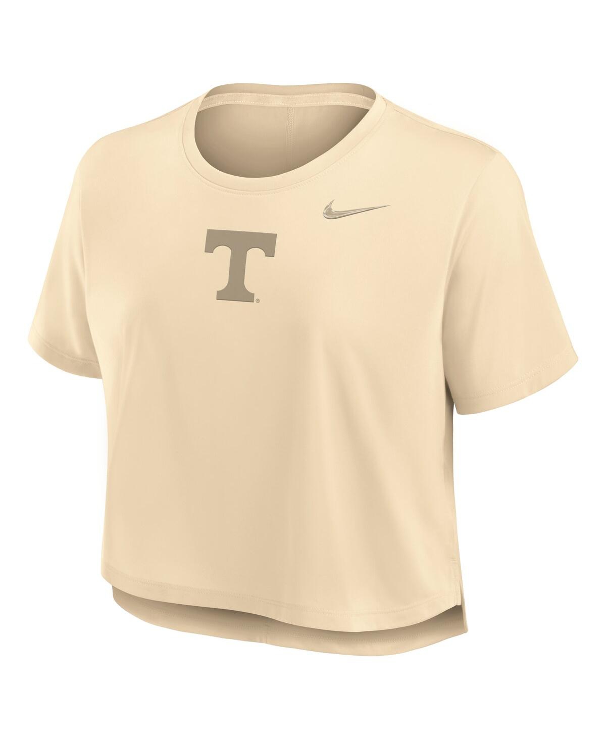 Nike Women's Tan Tennessee Volunteers Performance Cropped T-shirt In Tan