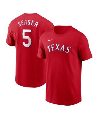 Nike - Men's Corey Seager Red Texas Rangers Fuse Name Number T-Shirt