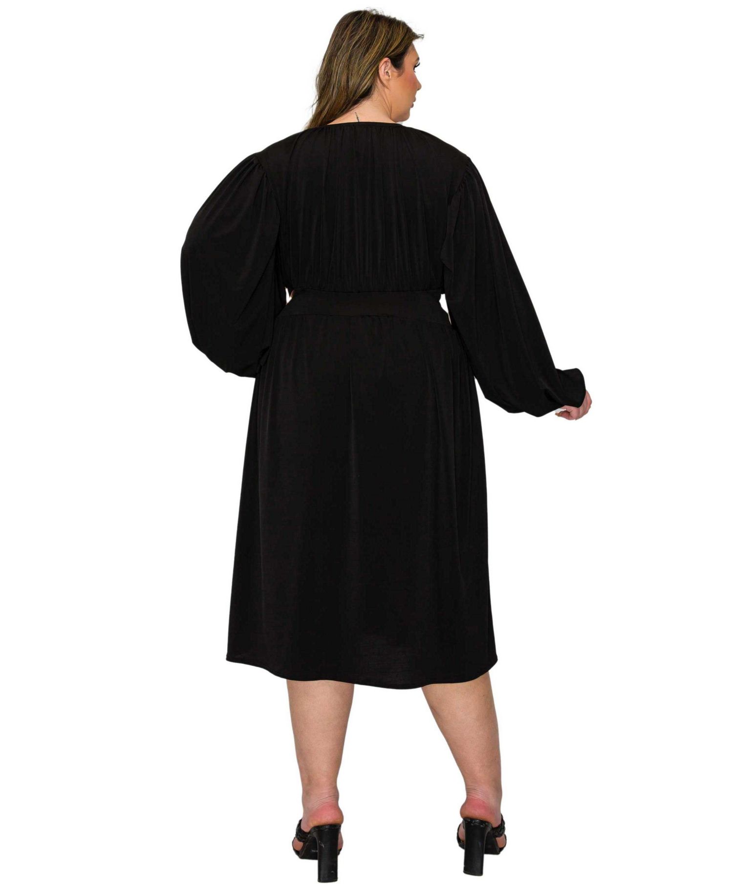 Plus Size Audrey Ruched Midi Dress