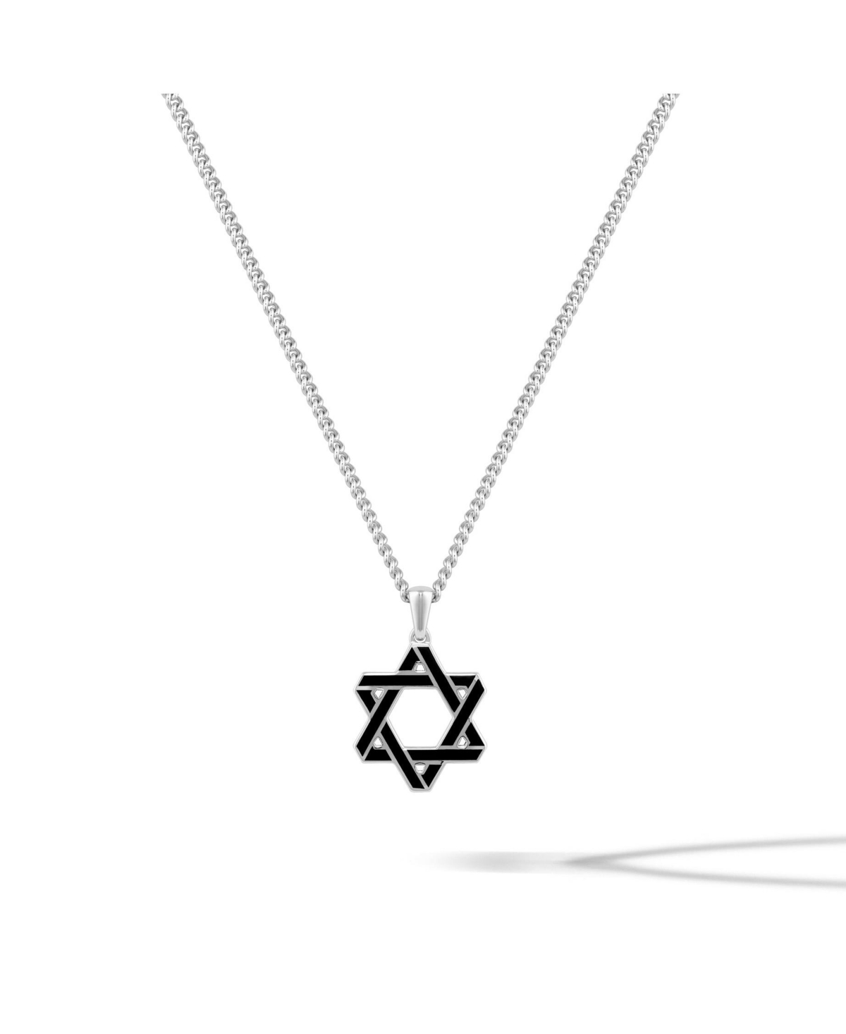 Star of David Pendant &#x2013; Stainless Steel, Silver Finish