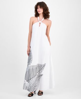 I.N.C. International Concepts - Women's Palm Embellished Halter Maxi Dress