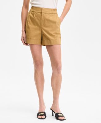 Women's Embellished Cuffed Shorts, Exclusively at Macy's