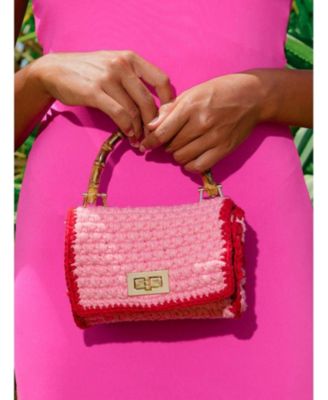 AIRMAIL Mini Crochet Handbag In White