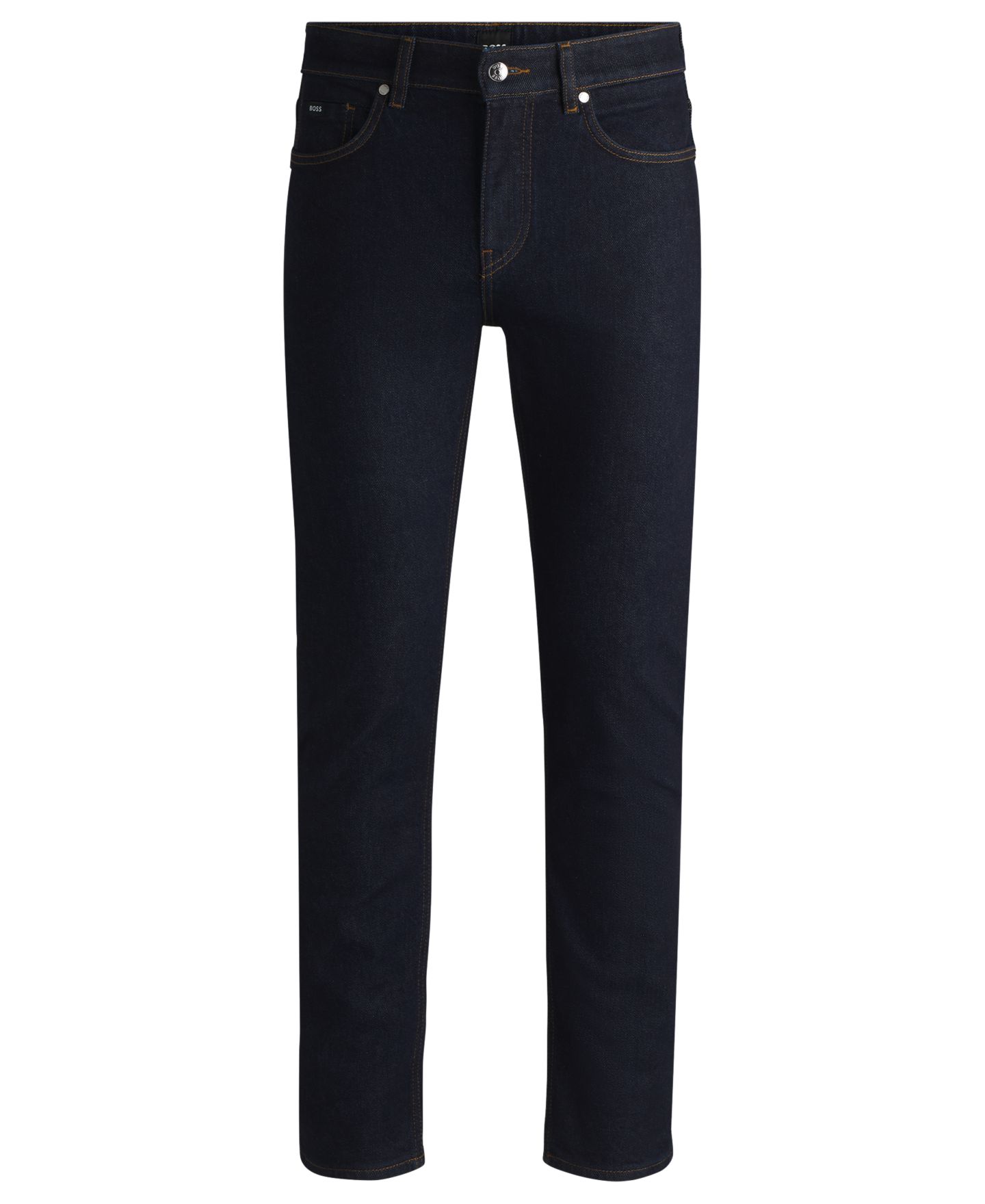 Мужские джинсы Hugo Boss Stretch Denim Slim-Fit, цвет: Тёмно-синий — фото 2