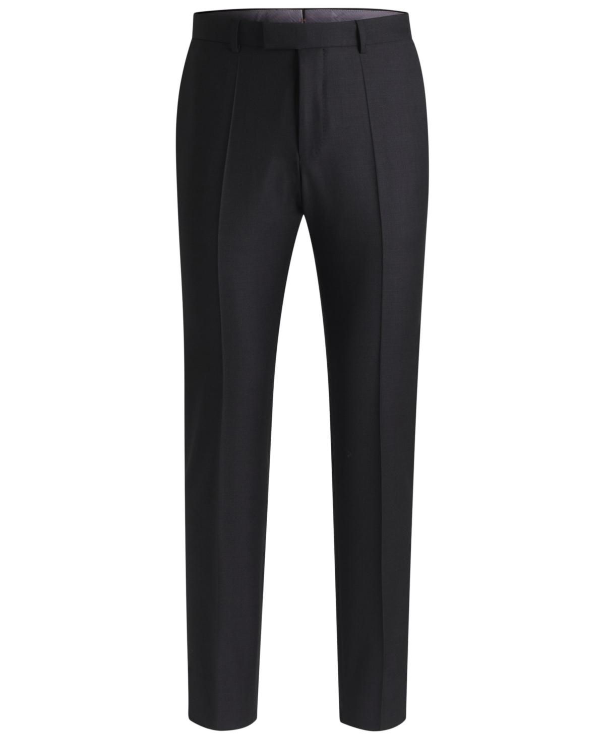 Hugo Boss Slim-fit Trousers In Virgin Wool With Stretch In Gray