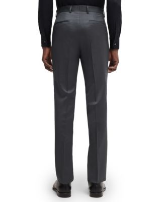 BOSS Men's Regular-Fit Virgin Wool Formal Trousers
