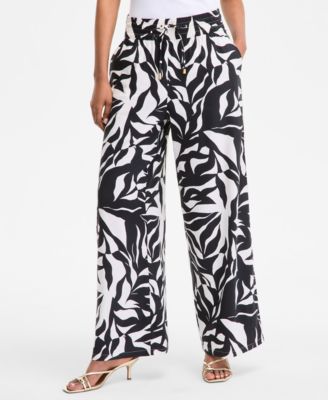 Women's Printed Wide-Leg Pants, Exclusively at Macy's